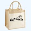 Cotton Pocket Jute Midi Tote Thumbnail