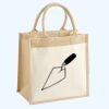 Cotton Pocket Jute Midi Tote Thumbnail