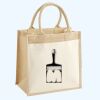 Cotton Pocket Jute Midi Tote Thumbnail