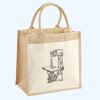 Cotton Pocket Jute Midi Tote Thumbnail
