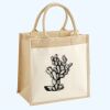 Cotton Pocket Jute Midi Tote Thumbnail