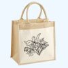 Cotton Pocket Jute Midi Tote Thumbnail
