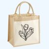 Cotton Pocket Jute Midi Tote Thumbnail