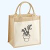 Cotton Pocket Jute Midi Tote Thumbnail