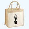 Cotton Pocket Jute Midi Tote Thumbnail