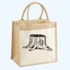 Cotton Pocket Jute Midi Tote Thumbnail