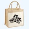 Cotton Pocket Jute Midi Tote Thumbnail