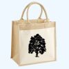 Cotton Pocket Jute Midi Tote Thumbnail