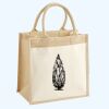 Cotton Pocket Jute Midi Tote Thumbnail