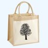 Cotton Pocket Jute Midi Tote Thumbnail