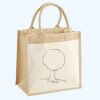 Cotton Pocket Jute Midi Tote Thumbnail