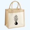 Cotton Pocket Jute Midi Tote Thumbnail