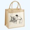 Cotton Pocket Jute Midi Tote Thumbnail