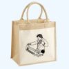Cotton Pocket Jute Midi Tote Thumbnail