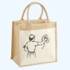Cotton Pocket Jute Midi Tote Thumbnail
