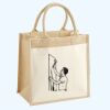 Cotton Pocket Jute Midi Tote Thumbnail