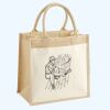 Cotton Pocket Jute Midi Tote Thumbnail