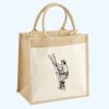 Cotton Pocket Jute Midi Tote Thumbnail