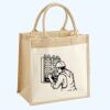 Cotton Pocket Jute Midi Tote Thumbnail