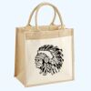 Cotton Pocket Jute Midi Tote Thumbnail