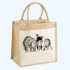 Cotton Pocket Jute Midi Tote Thumbnail