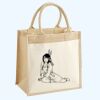 Cotton Pocket Jute Midi Tote Thumbnail
