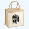 Cotton Pocket Jute Midi Tote Thumbnail