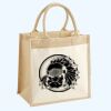 Cotton Pocket Jute Midi Tote Thumbnail