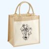 Cotton Pocket Jute Midi Tote Thumbnail