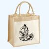 Cotton Pocket Jute Midi Tote Thumbnail