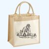 Cotton Pocket Jute Midi Tote Thumbnail