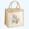 Cotton Pocket Jute Midi Tote Thumbnail