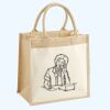 Cotton Pocket Jute Midi Tote Thumbnail