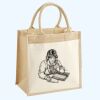 Cotton Pocket Jute Midi Tote Thumbnail