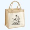 Cotton Pocket Jute Midi Tote Thumbnail
