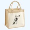 Cotton Pocket Jute Midi Tote Thumbnail