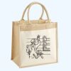 Cotton Pocket Jute Midi Tote Thumbnail