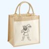 Cotton Pocket Jute Midi Tote Thumbnail