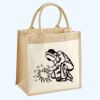 Cotton Pocket Jute Midi Tote Thumbnail