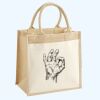 Cotton Pocket Jute Midi Tote Thumbnail