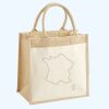 Cotton Pocket Jute Midi Tote Thumbnail
