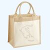 Cotton Pocket Jute Midi Tote Thumbnail