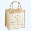 Cotton Pocket Jute Midi Tote Thumbnail