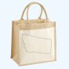 Cotton Pocket Jute Midi Tote Thumbnail