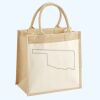 Cotton Pocket Jute Midi Tote Thumbnail