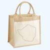 Cotton Pocket Jute Midi Tote Thumbnail