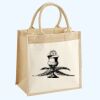 Cotton Pocket Jute Midi Tote Thumbnail