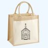 Cotton Pocket Jute Midi Tote Thumbnail