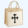 Cotton Pocket Jute Midi Tote Thumbnail