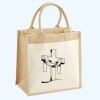 Cotton Pocket Jute Midi Tote Thumbnail